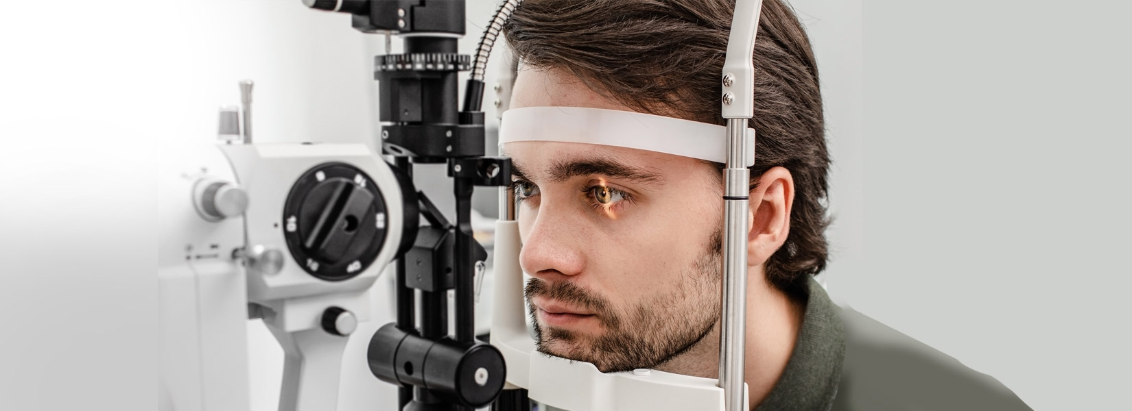 young man during eye exam in Kokomo